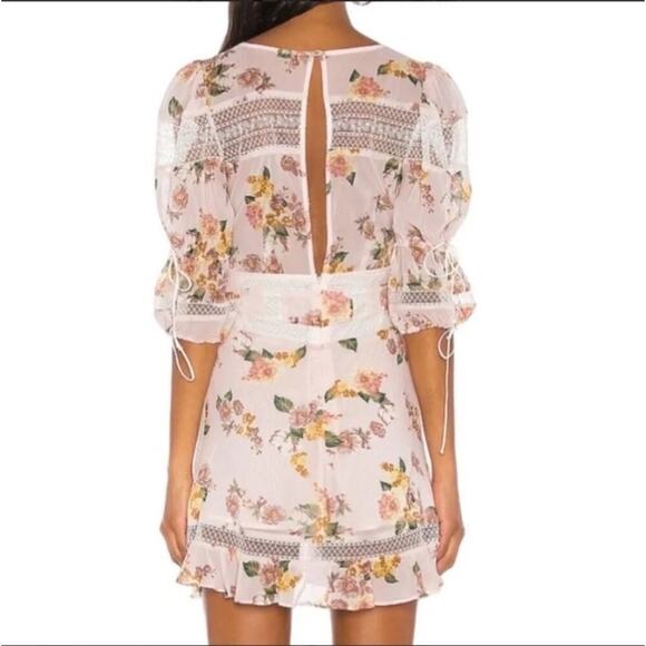For Love & Lemons Isadora Mini Dress in Blush Size Small - Picture 3 of 10